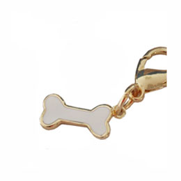 Tiny Enamel Bone Charm