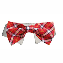 Red Checker Bow Tie