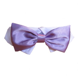 Lavender Satin Bow Tie