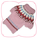 Round Yoke Sweater - Pink