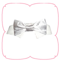 Silver Satin Bow Tie